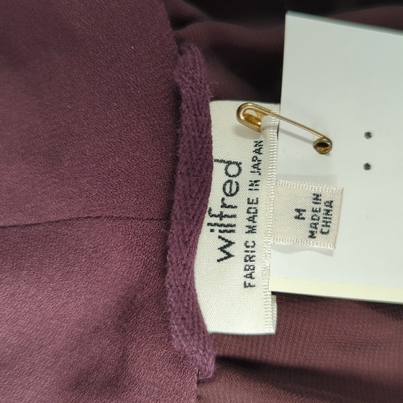 Wilfred Cowl Neck Draped Dress Maroon M Business casual preppy minimalist - Picture 5 of 7